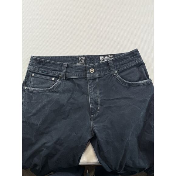 KÜHL Men’s Rugged Outdoor Pants Black 34x30 Stretch Articulated Work Hikin - Picture 2 of 11